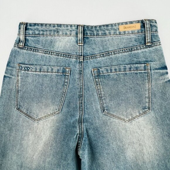 Blank NYC The Madison Crop Jeans SIze 26 Distressed  Light Wash High Rise - Picture 9 of 12